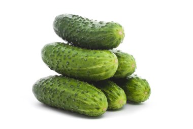 Five cucumbers clipart