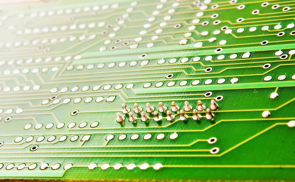 Green circuit board — Stock Photo, Image