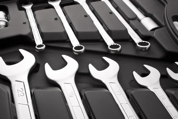 stock image Kit of metallic tools