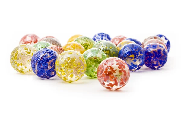 Красочные декоративные стеклянные шарики — стоковое фото