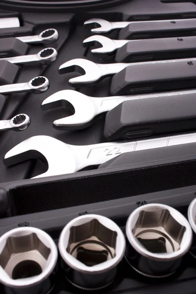Kit of metallic tools — Stock Photo, Image