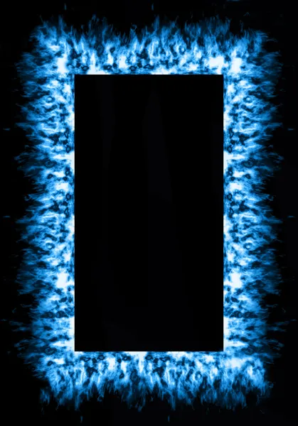 Φωτιά μπλε πλαίσιο — Φωτογραφία Αρχείου
