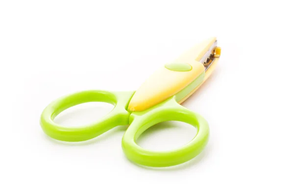 Tesoura verde e amarela — Fotografia de Stock
