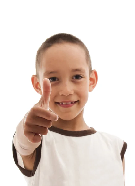 Young boy showing OK — Stock Photo, Image