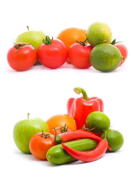 Frukt- grönsakskulturer isolerades — Stockfoto