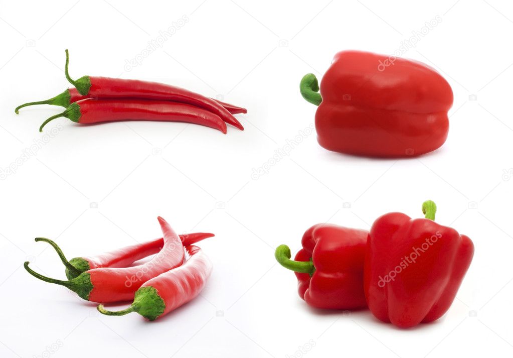 Red juicy peppers