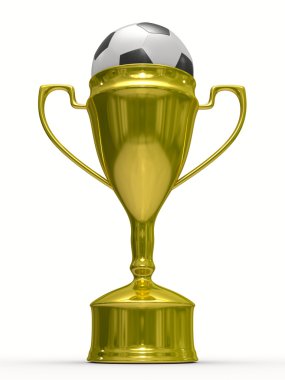 Gold cup winner with soccer ball clipart