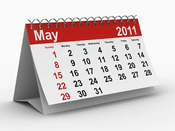 Calendário do ano 2011. Maio — Fotografia de Stock