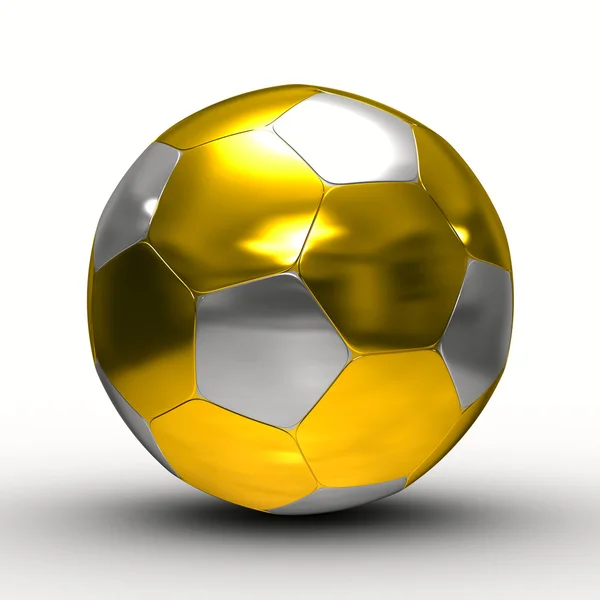 Fotboll boll på vit bakgrund — Stockfoto
