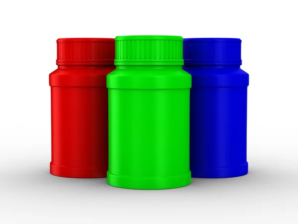 Flaska för tabletter. RGB — Stockfoto