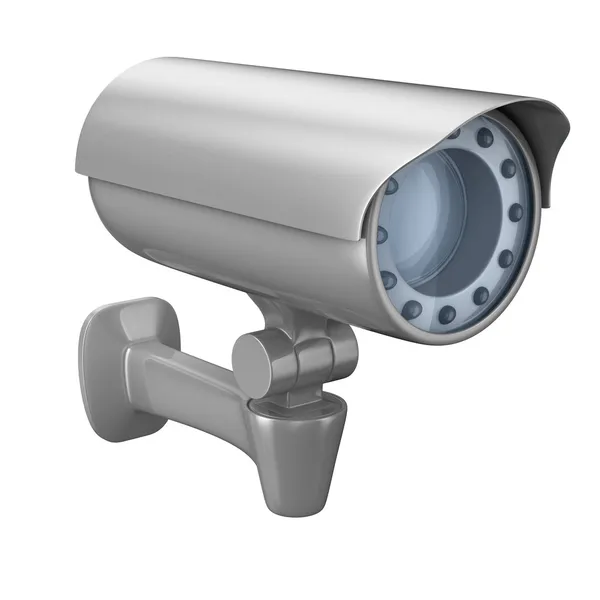 Security camera on white background — Stock Photo, Image