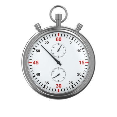 Stopwatch on white background clipart