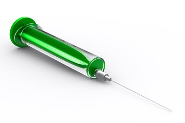 Syringe on white background clipart