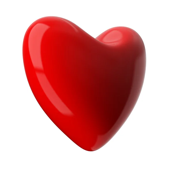 Coração sobre fundo branco. Imagem 3D isolada — Fotografia de Stock