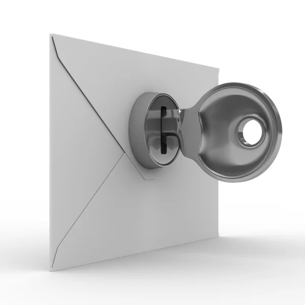 Έννοια του ηλεκτρονικού ταχυδρομείου σε άσπρο φόντο — Φωτογραφία Αρχείου