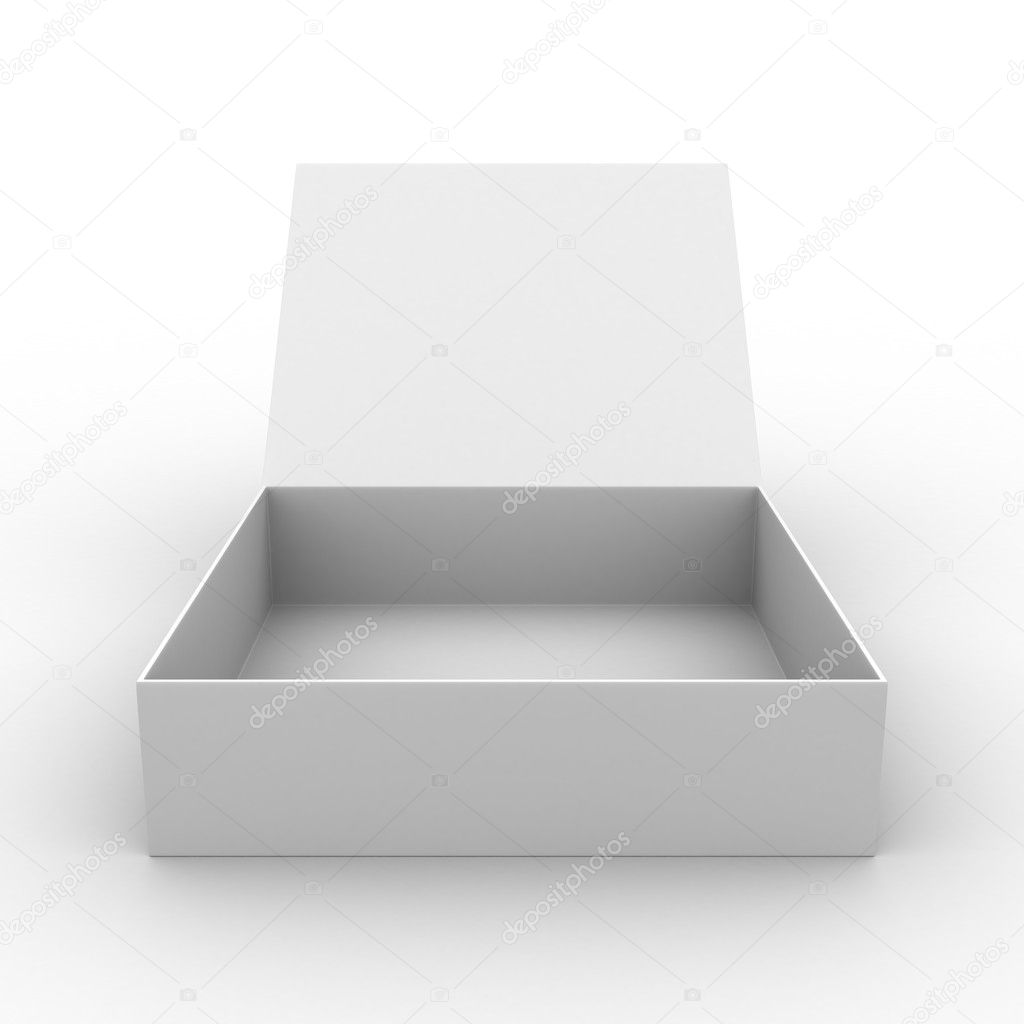 Open box on white background