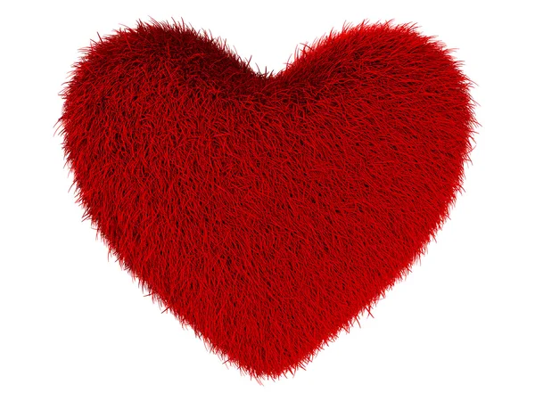 Corazón sobre fondo blanco. Imagen 3D aislada — Foto de Stock