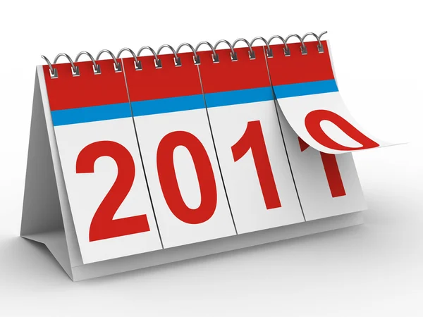 Jahreskalender 2011 auf weißem Hintergrund — Stockfoto