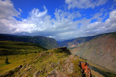 Altay Dağları. güzel yayla peyzaj