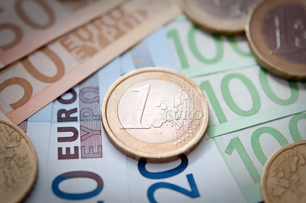 União Europeia moeda — Fotografia de Stock