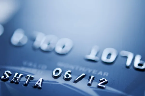 Синій кредитної картки — стокове фото