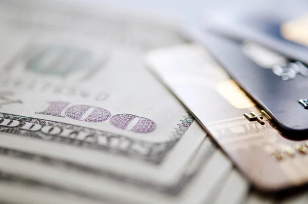 USD y tarjeta de crédito — Foto de Stock