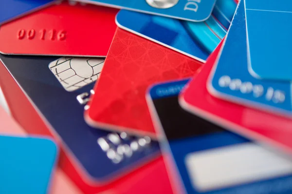 Cartões-oferta e cartões de crédito — Fotografia de Stock