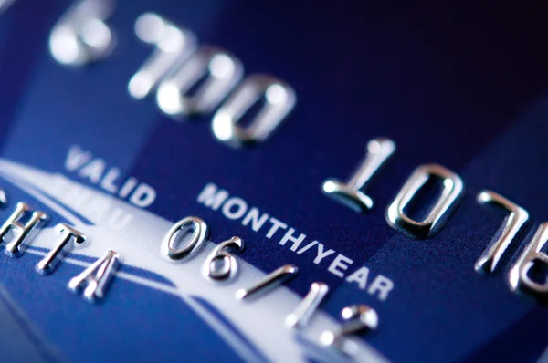 Blått kreditkort — Stockfoto