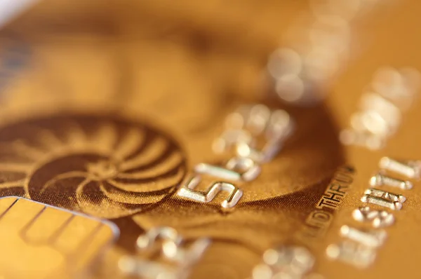 Gold credit card — Stock Photo, Image