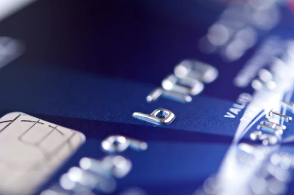 Blue credit card — Stock Photo, Image