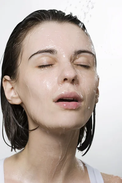 Porträtt av våta kvinna — Stockfoto