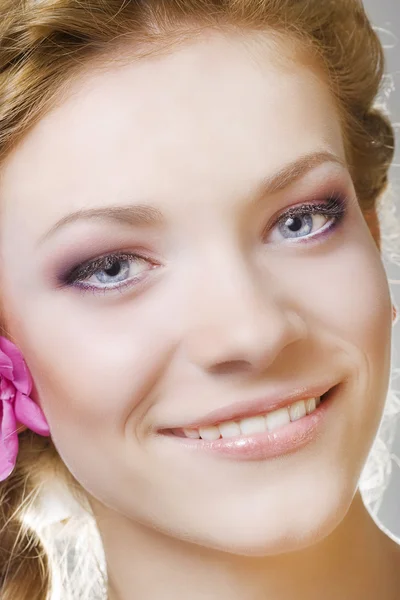 Close-up smiling girl — Stock Photo, Image