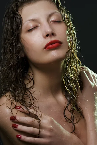 Mulher molhada e sexy — Fotografia de Stock
