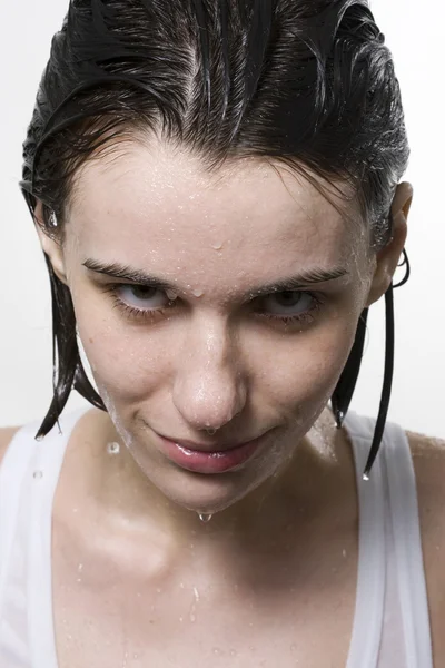 Portrait of wet woman — Stock Photo, Image