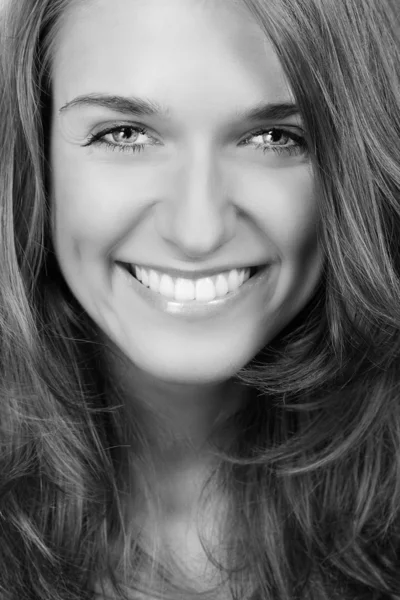 Beautiful smiling woman face — Stock Photo, Image