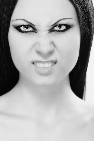 Zły kobieta portret — Zdjęcie stockowe