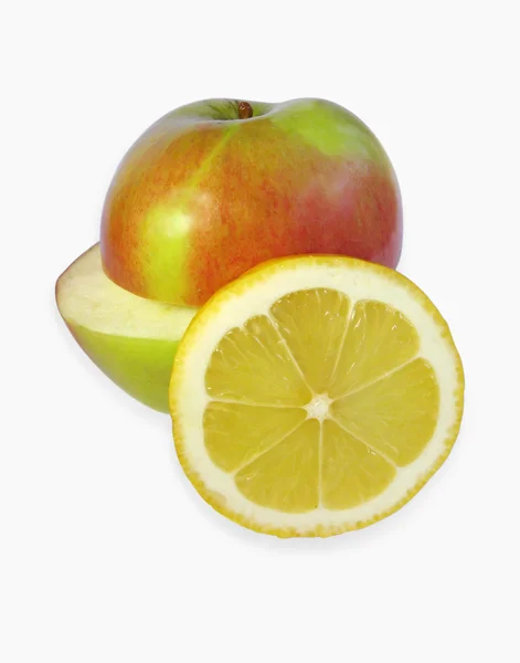 Apple and lemon — Stock Photo, Image