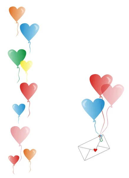 Balony na serce — Zdjęcie stockowe