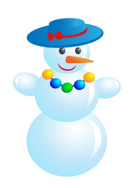 Fashion snowman clipart