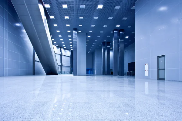 Empty blue hall — Stock Photo, Image