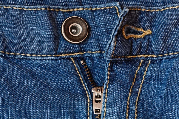 Jeans zipper and button — Stock Photo, Image