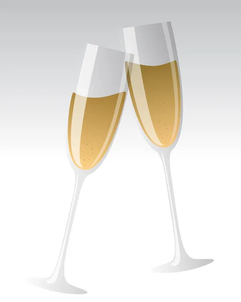 stock vector Champagne glasses