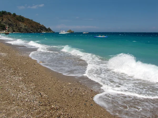 Plaży w miejscowości tekirova, Turcja — Zdjęcie stockowe