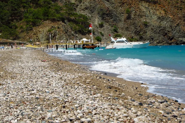 Pláž v tekirova, Turecko — Stock fotografie