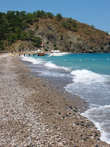 Pláž v tekirova, Turecko — Stock fotografie