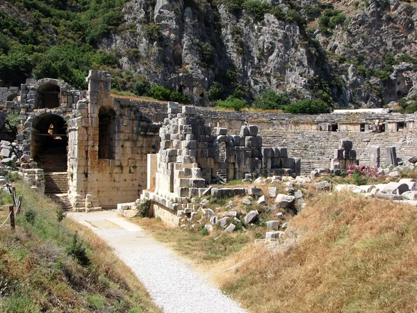 Anfiteatro antiguo, Myra, Turquía — Foto de Stock