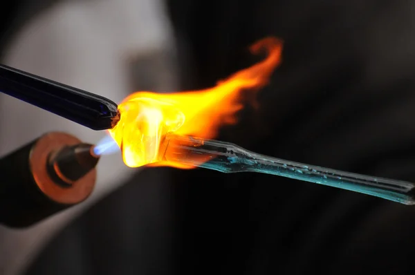 stock image Glass melting