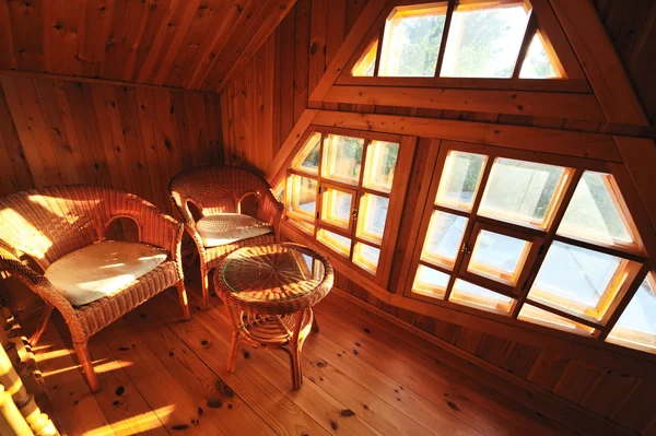 Dřevěný interiér — Stock fotografie
