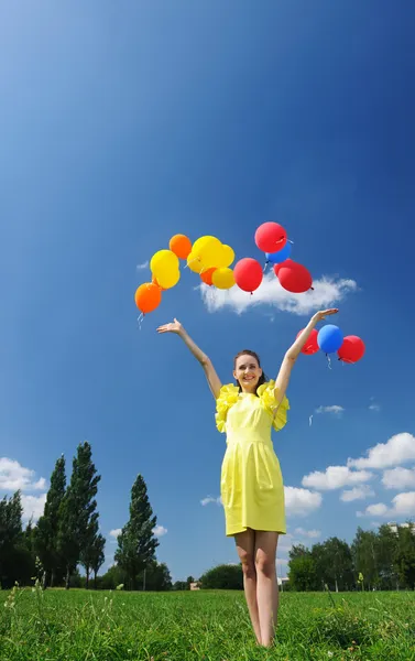 Uwalnianie balonów — Zdjęcie stockowe