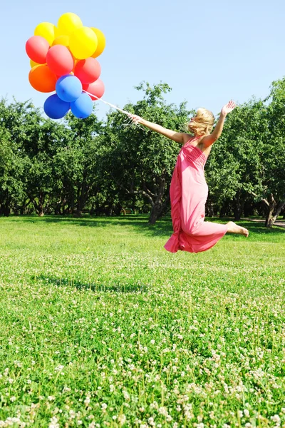 Létání s balónky — Stock fotografie